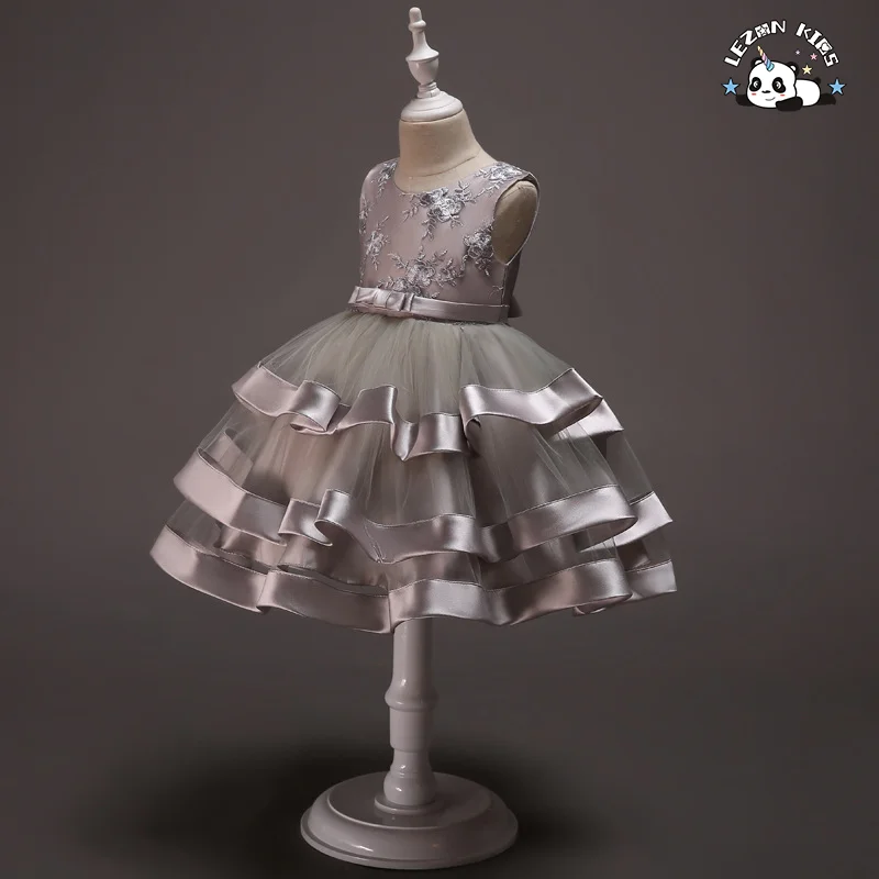 LEZONKIDS - Designer Style Children's Fancy Party Puff Frocks Tulle Dress Girls Occassion Dress for Young Girls